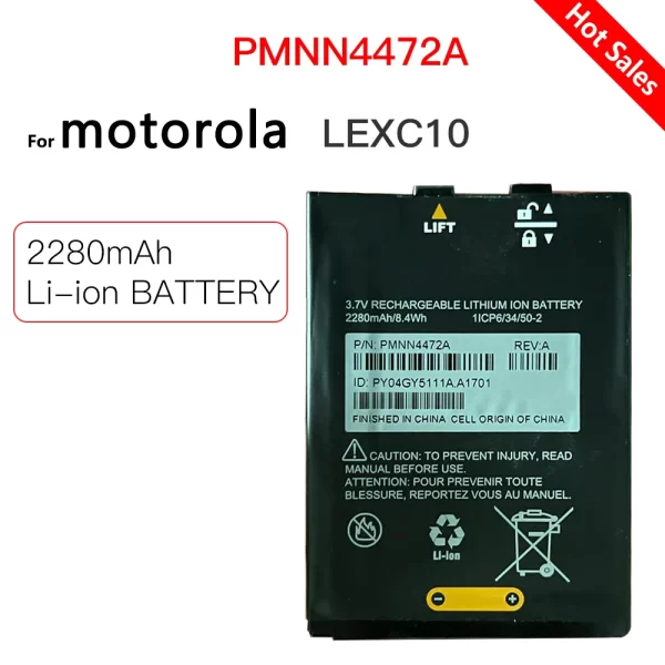 Motorola LEX C10 walkie-talkie Rechargeable battery 2280mAh 3.7V thin batteria - Image 4