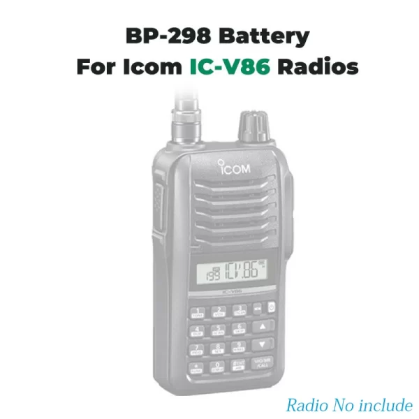 7.2V 2250mAh Replacement Battery with Belt Clips for Walkie Talkie Icom IC-V86 - Image 3