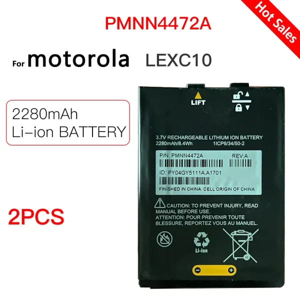Motorola LEX C10 walkie-talkie Rechargeable battery 2280mAh 3.7V thin batteria - Image 5