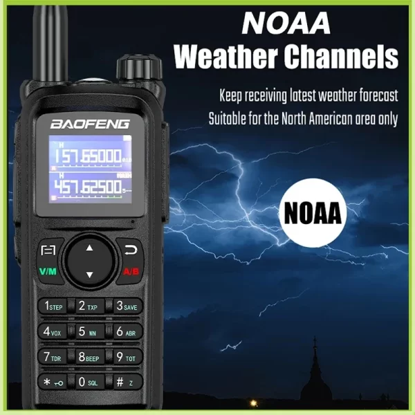 UV-28 Pro Max Baofeng UV 28 Walkie Talkies 5-10km 10W Tri Band USB C Charging NOAA 999CH UV-28L Long Range FM Ham Radio - Image 4