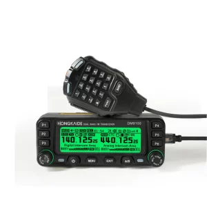 DMR Mobile Radio Compact Thinner DM9100 Dual Band VHF/UHF 25W Digital Analog GPS APRS Car Transceiver