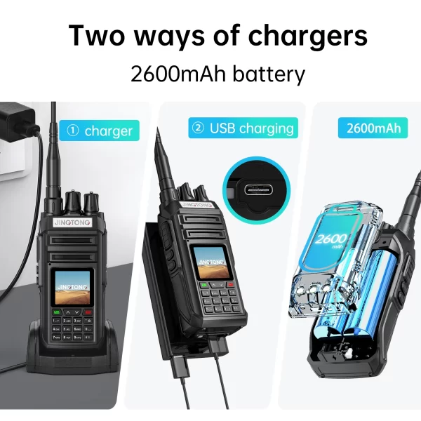 Jingtong JT-3988 Multi Band 10W Air Band Two way Radio NOAA Wireless Frequency Tyep-C Charge U/VHF DTMF FM Scrambler - Image 2