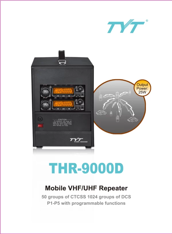 Repeater TYT THR-9000 Mobile VHF UHF Repeater Compact and lightweight repeater Walkie Talkie - Image 2
