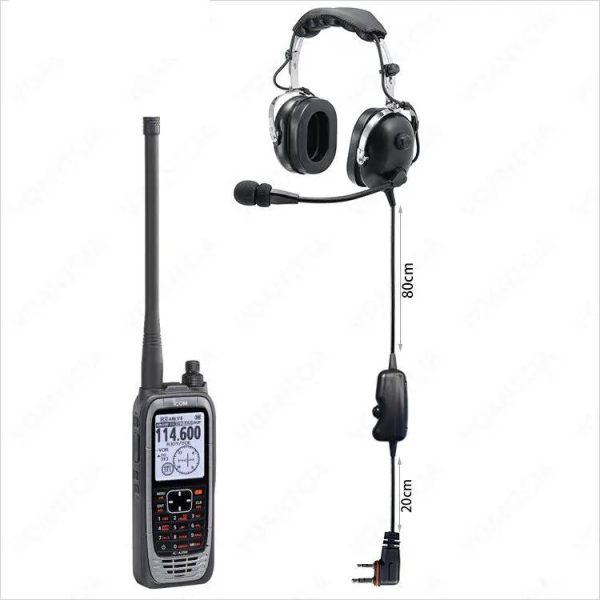 Heavy duty headphones with ear protection and noise reduction for ICOM IC-A25N IC-A25NE IC-A25C IC-A25CE IC-A24 A16 Walkie Talkie Radio Earphones Headset