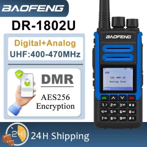 Baofeng DR-1802U DMR Walkie Talkie Advanced AES256 Encryption 2200mah 1024 Channel UHF 400-470MHZ Long Range Walkie Talkie