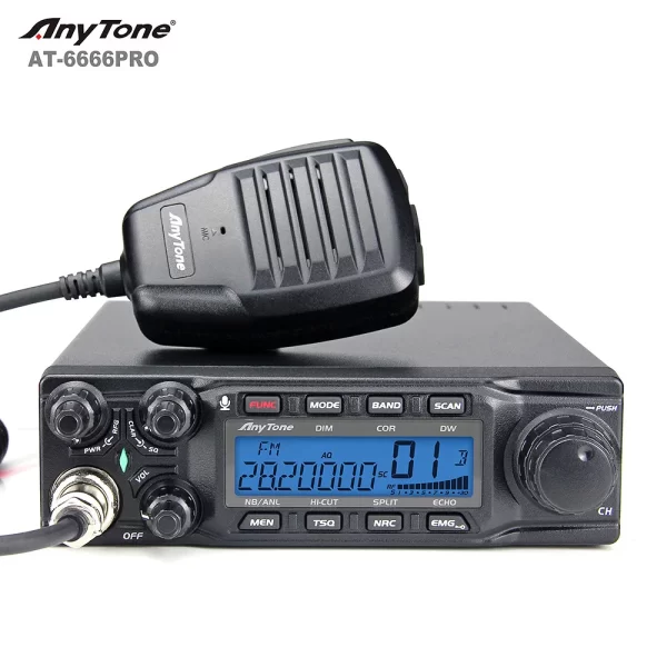 NEW ANYTONE AT-6666PRO CB Radio 28.000 - 29.700 Mhz 40 Channel CTCSS / DCS Mobile Transceiver AM/FM/SSB 10 Meter Mobile Radio - Image 2
