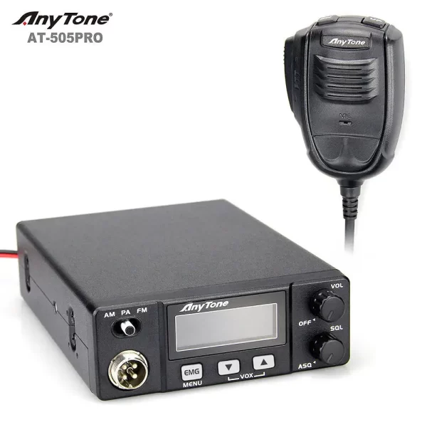 New Anytone AT-505Pro CB Mobile Transceiver 26.965-27.405MHz 4W 40Channels AM/FM/PA Scan Function ASQ/SQ/VOX Car Radio - Image 4