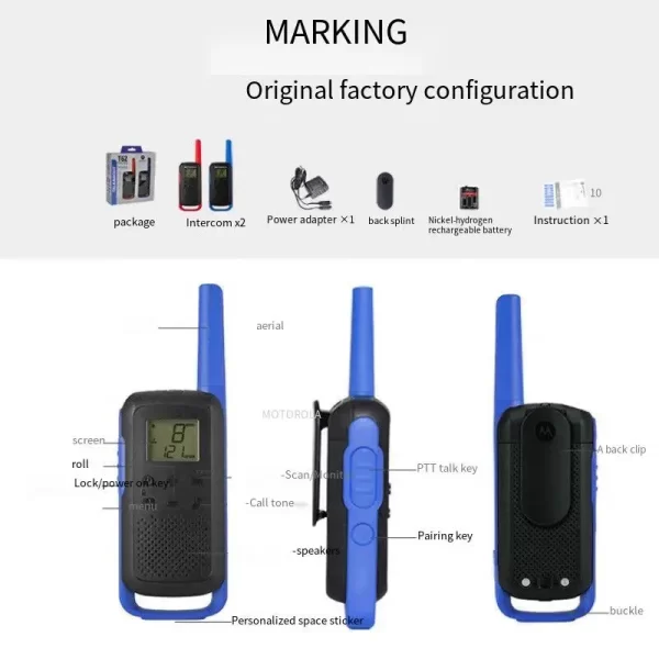 A pair Motorola Talkabout T62 Mini Portable Radio for RuTnning Travel Outdoor adventure - Image 5