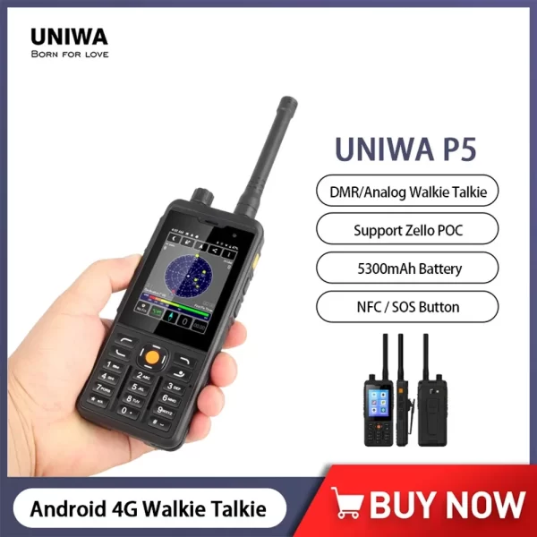 UNIWA P5 DMR Phone Zello POC Radio Digital UHF 400-480mhz LTE 4G Cellphone