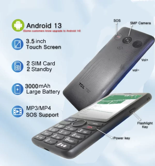 3.54"inch Zello Wifi GPS Touchscreen Hotspot Android Phone 5G Smartphone 3GB+32GB 5MP 3000mAh flashlight Dual SIM Google play - Image 2