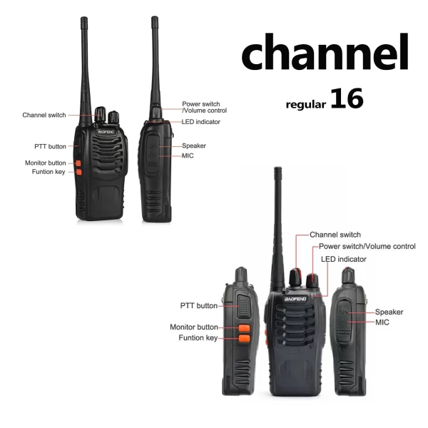 10pcs/Lot Baofeng BF-888S Wholesale with earpiece bf888s Analogue Radio - Image 4