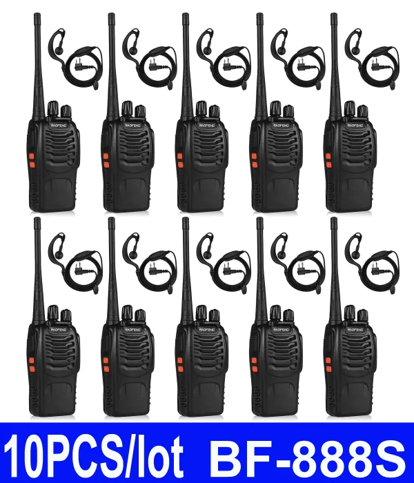 10pcs/Lot Baofeng BF-888S Wholesale with earpiece bf888s Analogue Radio