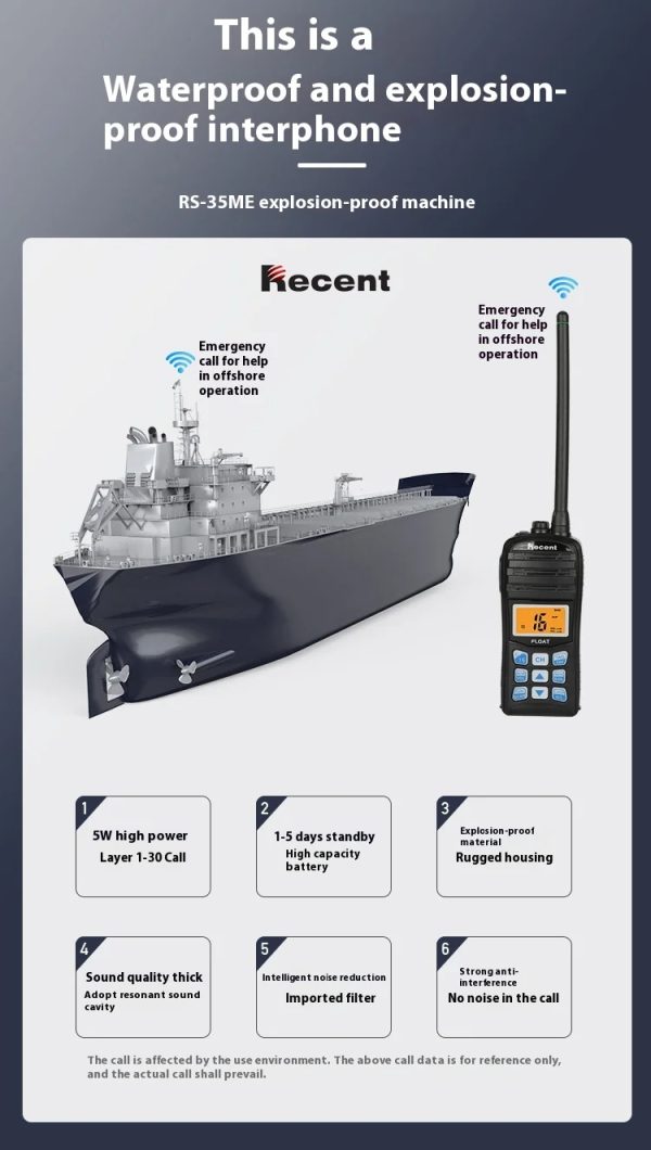 RS-35ME ATEX Explosion-proof Floating Waterproof Martine Radio Free Shipping - Image 3