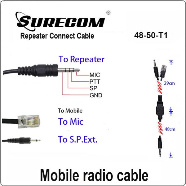 48-50W1 Repeater Controller Cable for WOUXUN KG920 KG950 Mobile Radio Line Work with Surecom Box Accessory - Image 3
