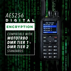 DMR-6X2 DMR Digital Dual Band Handheld Radio 7W VHF/UHF (136-174MHz & 400-480MHz) Encryption GPS
