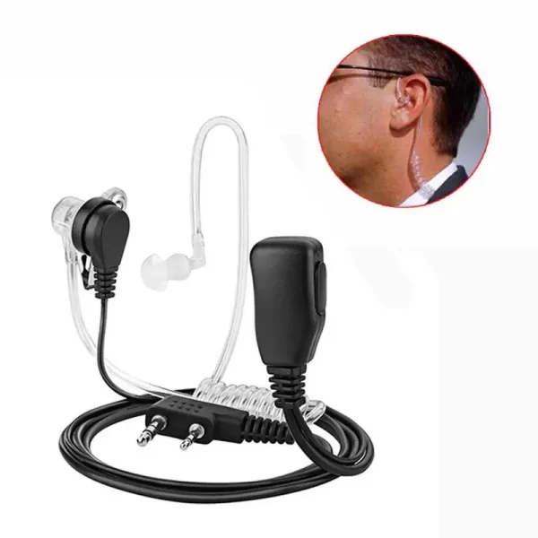 2 Pin PTT MIC Headset Covert Acoustic Tube In-ear Earpiece For Kenwood TYT Baofeng UV-5R BF-888S CB Radio Accessories - Image 6