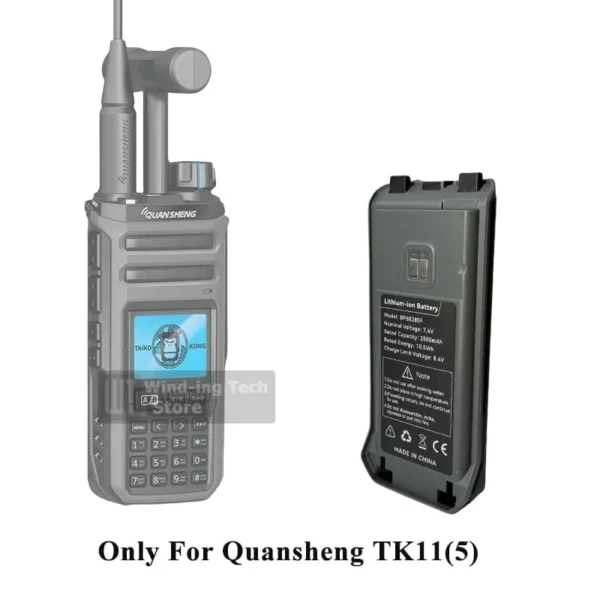 Quansheng TK11(5) Walkie Talkie Replacement Battery Back Clip Set 2500mAh Type-C Charging - Image 5