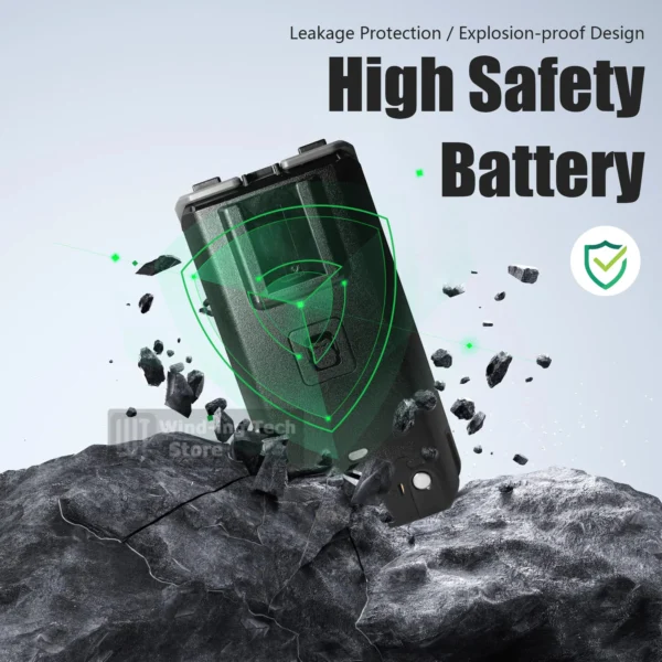Quansheng TK11(5) Walkie Talkie Replacement Battery Back Clip Set 2500mAh Type-C Charging - Image 3